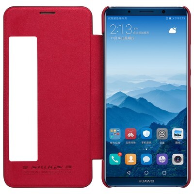 Кожаный чехол Nillkin Qin Leather Case Red для Huawei Mate 10 Pro(3)