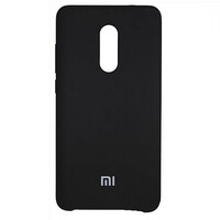 Силиконовый чехол Silicone Case черный для Xiaomi Redmi Note 4X