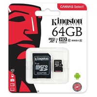 Карта памяти Kingston Canvas Select Micro SDXC UHS-1 64Gb
