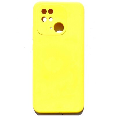 Силиконовый чехол Silicone Case с логотипом желтый для Xiaomi Redmi 10C(1)