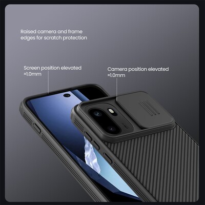 Чехол-накладка с защитой камеры Nillkin CamShield Pro черная  для OnePlus Ace 6/ Ace 6T(9)