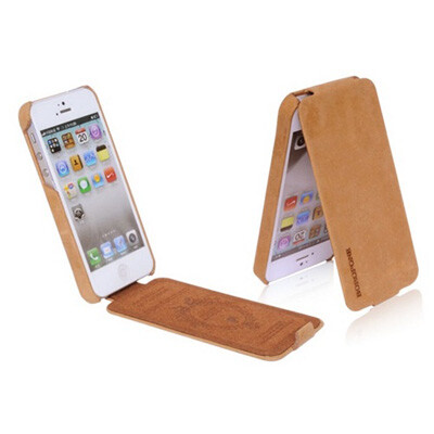 Кожаный чехол Borofone Colonel leather case Beige для Apple iPhone 5/5s/SE(2)