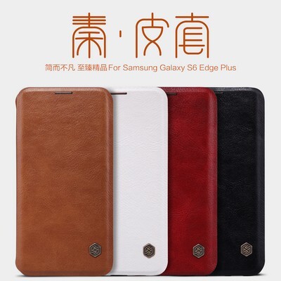 Кожаный чехол Nillkin Qin Leather Case Red для Samsung Galaxy S6 Edge Plus(4)