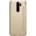 Полиуретановый чехол книга Nillkin Sparkle Leather Case Золотой для Xiaomi Redmi Note 8 Pro(#2)