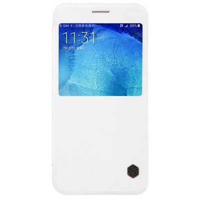 Кожаный чехол Nillkin Qin Leather Case White для Samsung Galaxy A8(1)