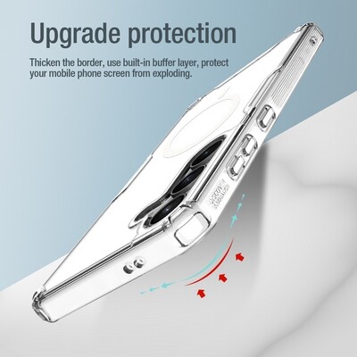 Силиконовый чехол Nillkin Nature TPU Pro Magnetic Case Прозрачный для Samsung Galaxy S24 Plus(5)
