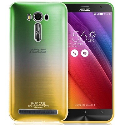 Гелевый бампер с пленкой Imak TPU Green-Yellow для Asus Zenfone 2 Laser ZE500KL(1)