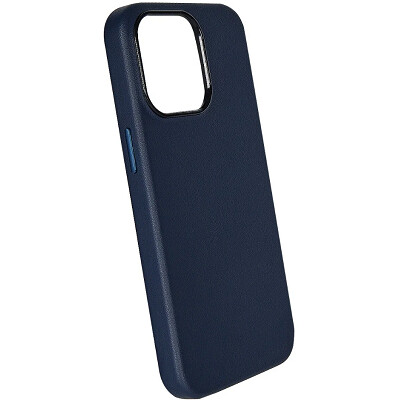 Кожаный чехол с пластиной Magsafe K-ZDoo Mag Noble Collection синий для Apple iPhone 15(4)