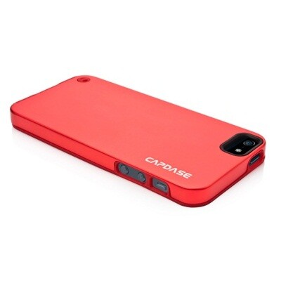 Металлический чехол накладка Capdase Alumor Jacket Red для Apple iPhone 5/5s/SE(2)