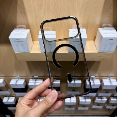 Пластиковый чехол KZDOO Iceguard Magsafe прозрачный-черный для Apple iPhone 17 Pro Max(2)