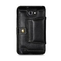 Кожаный чехол книга Melkco Leather Case Kios Type Black LC для Samsung N7000 Galaxy Note(#2)