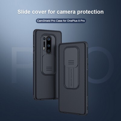 Чехол-накладка Nillkin CamShield Pro черная для OnePlus 8 Pro(9)
