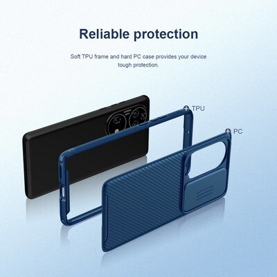 Чехол-накладка Nillkin CamShield Pro Синяя для Huawei P50 Pro(4)
