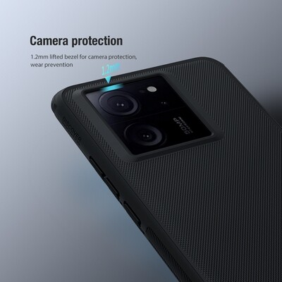 Пластиковый чехол Nillkin Super Frosted Shield Pro Черный для Xiaomi 13T Pro(4)