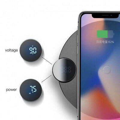 Беспроводное зарядное устройство Baseus LED Wireless Charger Blue(5)