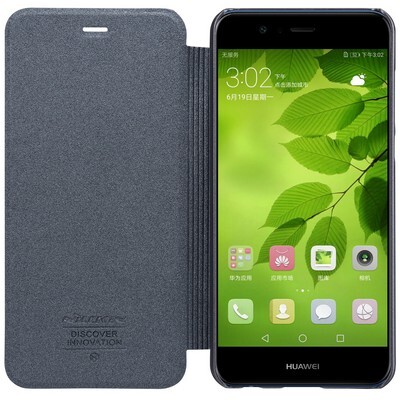 Полиуретановый чехол книга Nillkin Sparkle Leather Case Black для Huawei Nova 2(3)