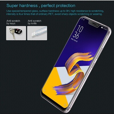 Противоударное защитное стекло с пленкой на камеру Nillkin Amazing H для Asus Zenfone 5 ZE620KL(4)