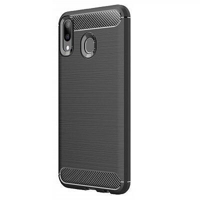 Силиконовый чехол Uni Case Carbon черный для Samsung Galaxy A30/ A20(1)
