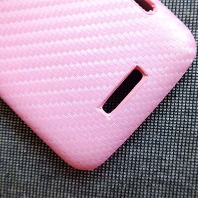 Пластиковый чехол накладка Carbon Fiber Pink для HTC One X(2)