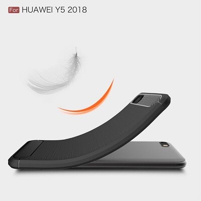 Силиконовый чехол Brushed Line TPU Case синий для Huawei Y5 Prime (2018)\ Honor 7A(6)