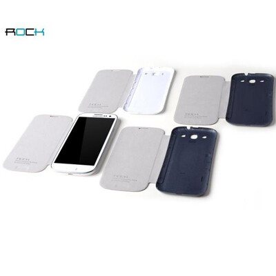 Кожаный чехол книга Rock Elegant Series Green для Samsung i9300 Galaxy S3(4)