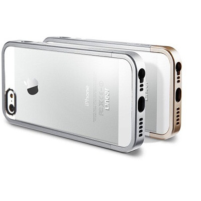 Пластиковый чехол SGP Linear Metal Crystal Series Silver Satin для Apple iPhone 5/5s/SE(3)