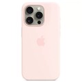 Силиконовый чехол с Magsafe светло-розовый для Apple iPhone 15 Pro Max(#1)