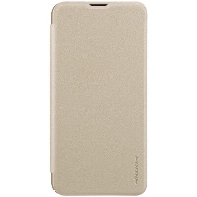 Полиуретановый чехол книга Nillkin Sparkle Leather Case Золотой для Samsung Galaxy A10(1)