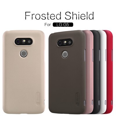 Пластиковый чехол с пленкой Nillkin Super Frosted Shield Black для LG G5(4)