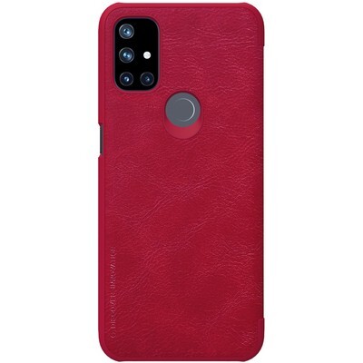 Кожаный чехол Nillkin Qin Leather Case Красный для OnePlus Nord N10 5G(2)