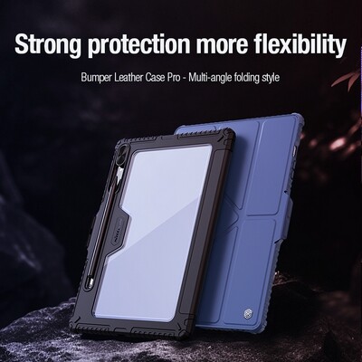 Защитный чехол Nillkin Bumper Leather Case Pro Multi-angle Черный для Samsung Galaxy Tab S9 Plus 5G(11)