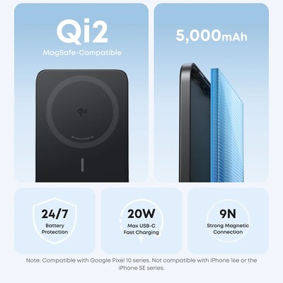Внешний аккумулятор Anker Nano A1665 Qi2 15W 5000mAh (CCC) белый(3)