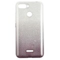 Силиконовый чехол Glitter Cover серебристо-серый для Xiaomi Redmi 6(#1)