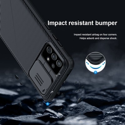 Чехол-накладка Nillkin CamShield Pro Черная для Samsung Galaxy A72(6)
