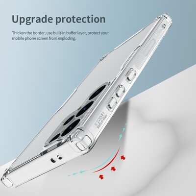 Силиконовый чехол Nillkin Nature TPU Pro Case Прозрачный для Samsung Galaxy S24 Ultra(5)