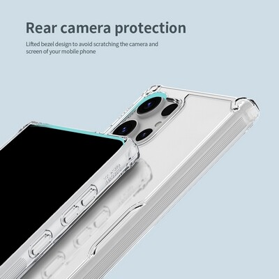 Силиконовый чехол Nillkin Nature TPU Pro Case Прозрачный для Samsung Galaxy S24 Ultra(6)