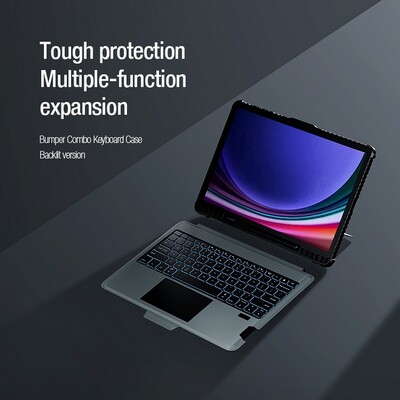 Чехол клавиатура Nillkin Bumper Combo Keyboard Case Backlit Version Черный для Samsung Galaxy Tab S10 Plus(11)