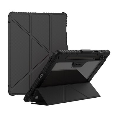 Защитный чехол Nillkin Bumper Leather Case Pro Multi-angle Черный для Samsung Galaxy Tab S10 Fe(3)