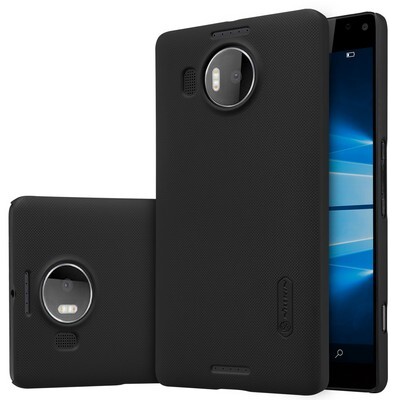 Пластиковый чехол с пленкой Nillkin Super Frosted Shield Black для Microsoft Lumia 950XL(3)