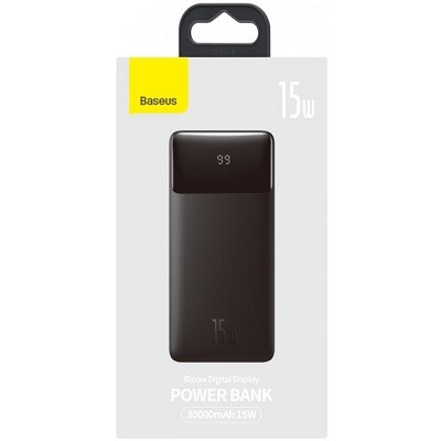 Внешний аккумулятор Baseus PPDML-K01 Bipow Digital Display Power bank 30000mAh 15W черный(9)