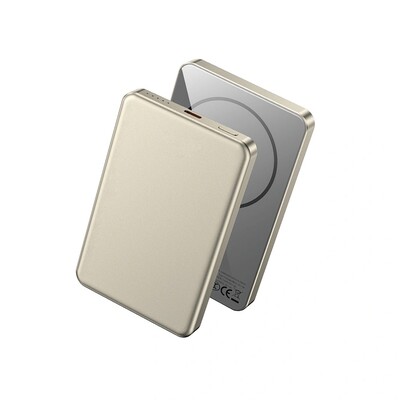 Внешний аккумулятор WiWU Ultra Thin Magnetic Power Bank P15 5000mAh титаново-золотой(5)