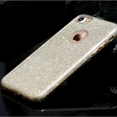 Силиконовый чехол Usams Bling Series Gold для Apple iPhone 7(2)