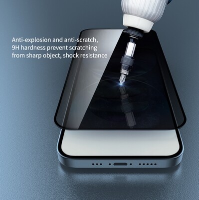 Защитное стекло Антишпион Nillkin Guardian Full Coverage Privacy Tempered Glass  для Apple iPhone 15(9)