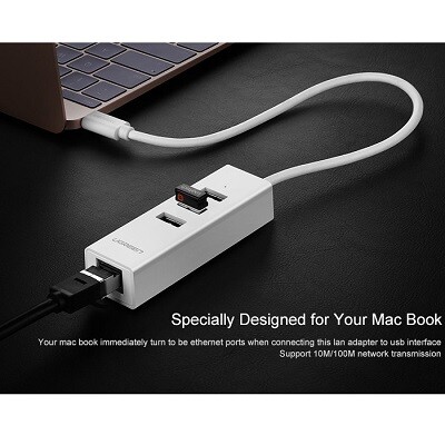 USB 3.1 Type-C M + USB 2.0 Hub на 3 порта+LAN RJ-45 Ethernet Card(6)