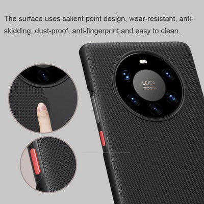 Пластиковый чехол с подставкой Nillkin Super Frosted Shield Черный для Huawei Mate 40 Pro Plus(4)