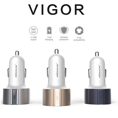 Автомобильное зарядное устройство Nillkin Vigor Car Charger 3.4 А Silver(6)