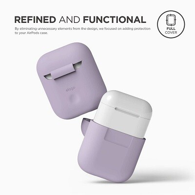Чехол Elago Silicone Case лавандовый для AirPods(2)