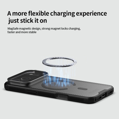 Чехол с защитой камеры и подставкой Nillkin CamShield Prop Magnetic Case (Transparent Lens Cover Version) затемненный для Apple iPhone 18 Pro Max(5)