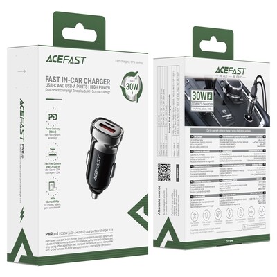 Автомобильное зарядное устройство Acefast B19 30W (1xUSB-C + 1xUSB-A)(6)
