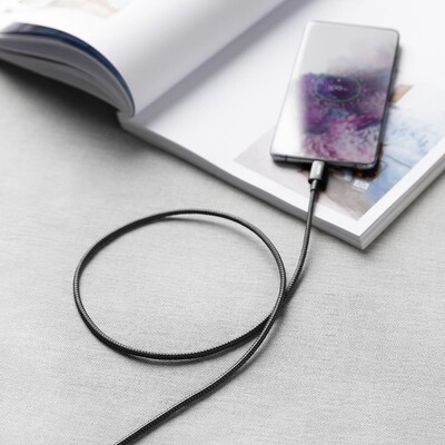 Кабель Anker A8756 USB-C to USB-C 100W Braided 1m черный(5)